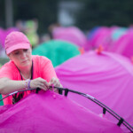 pink tent set up 2013 Boston Susan G. Komen 3-Day Breast Cancer Walk