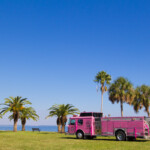 pink fire truck 2013 Tampa Bay Susan G. Komen 3-Day breast cancer walk