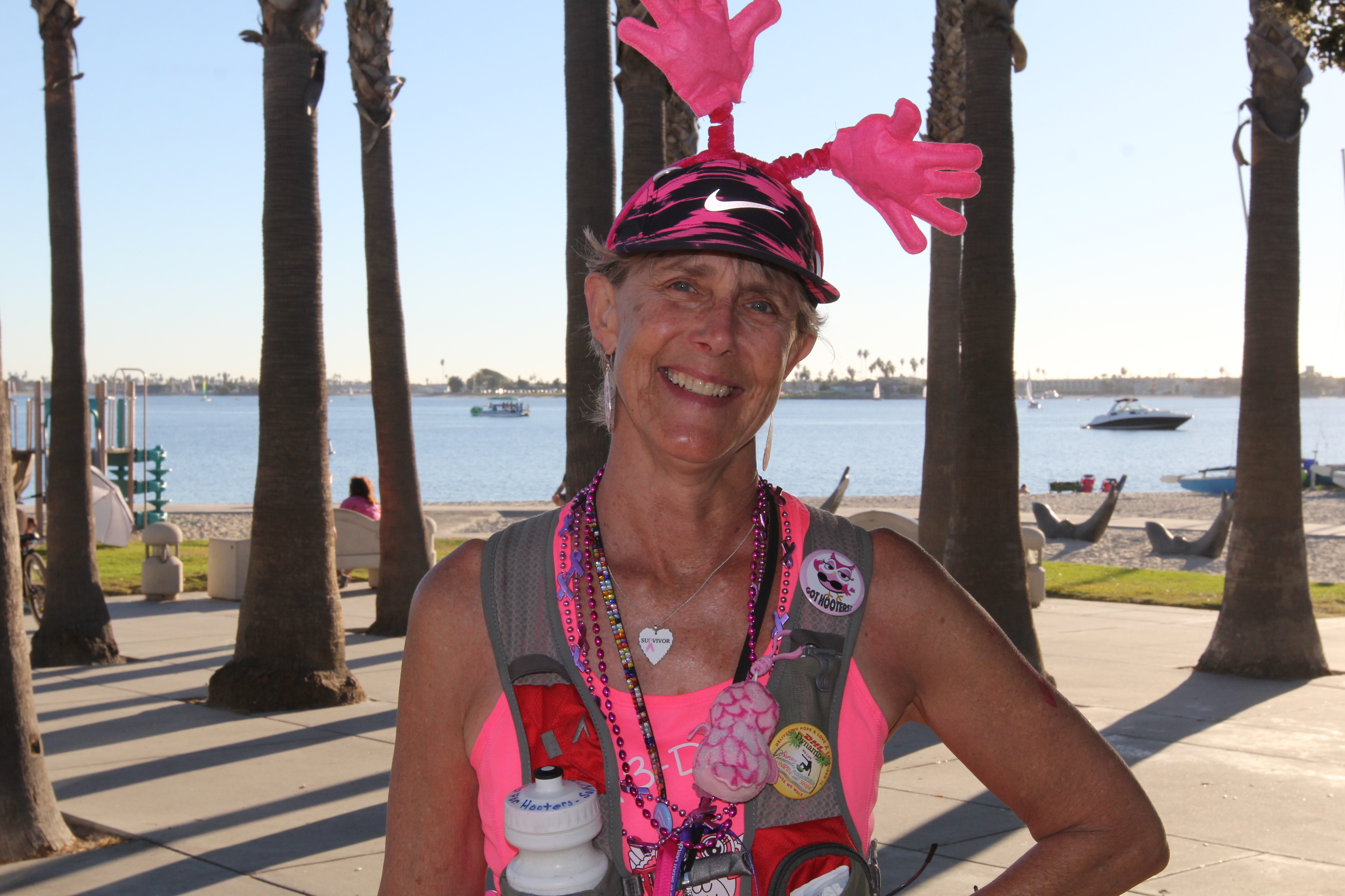 susan g komen 3-day breast cancer 60 miles walk blog san diego team hands up for hooters sally dunbar