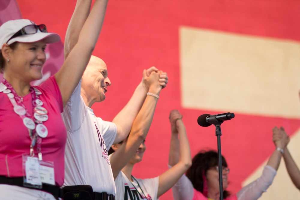 Susan G. Komen walkers gear up and take on Day 1 for breast cancer awareness.