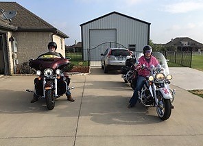 Dennis and Sandy (Daughter) going for a ride