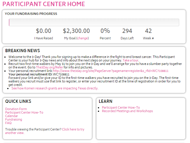 Participant Center