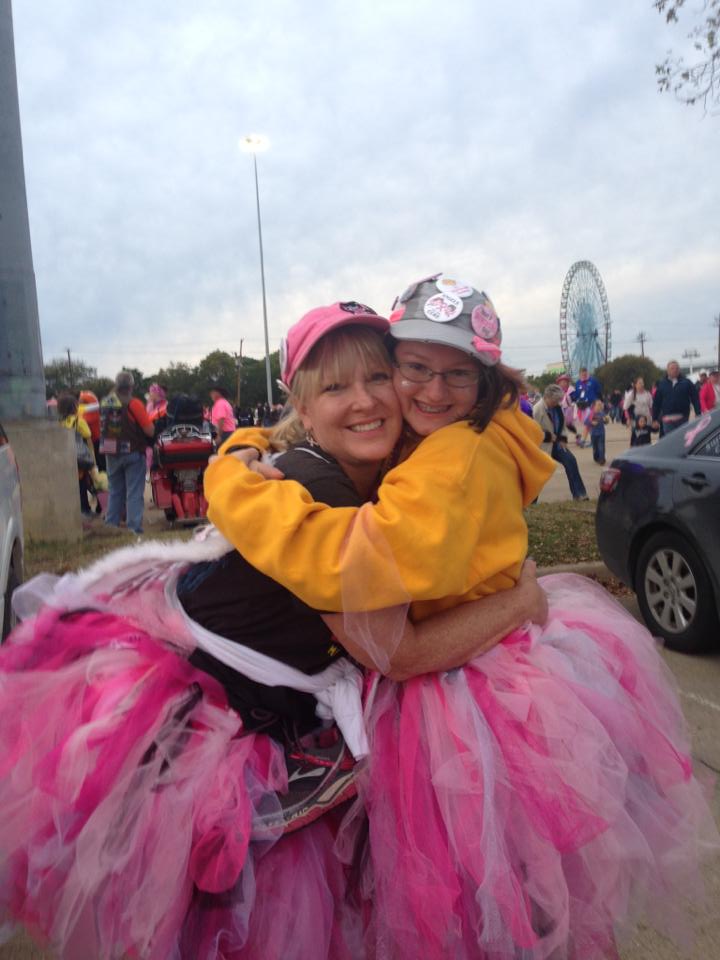 Kim at the age of 12 with her mom in her Youth Corps sweater.
