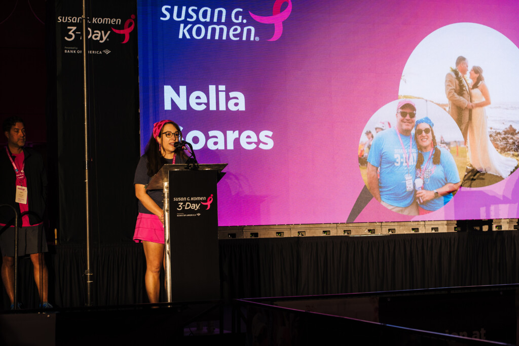 Nelia rang the bell at the 2025 Susan G. Komen Dallas/Fort Worth 3-Day.