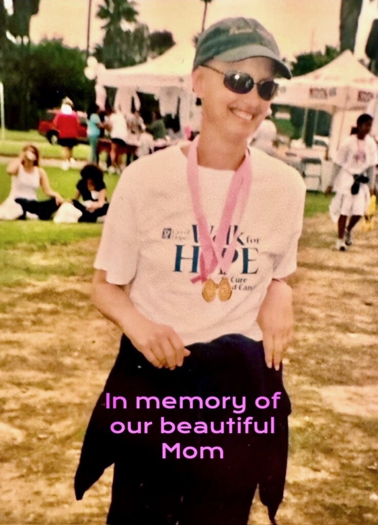 Margie at a Race for the Cure event before her death.