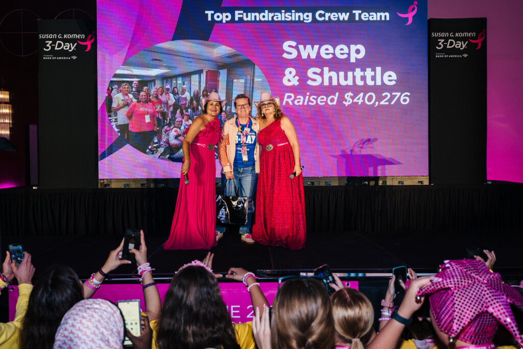 2025 Dallas/Fort Worth 3-Day Top Fundraising Crew Team was the Sweep & Shuttle team.