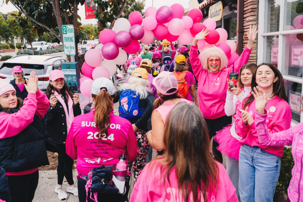 Supporters in Del Mar Village at the 2025 San Diego 3-Day.
