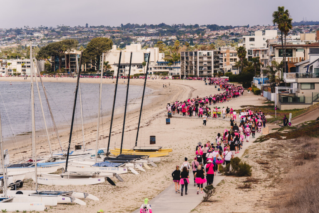 Walkers along Sail Bay at the 2025 San Diego 3-Day.