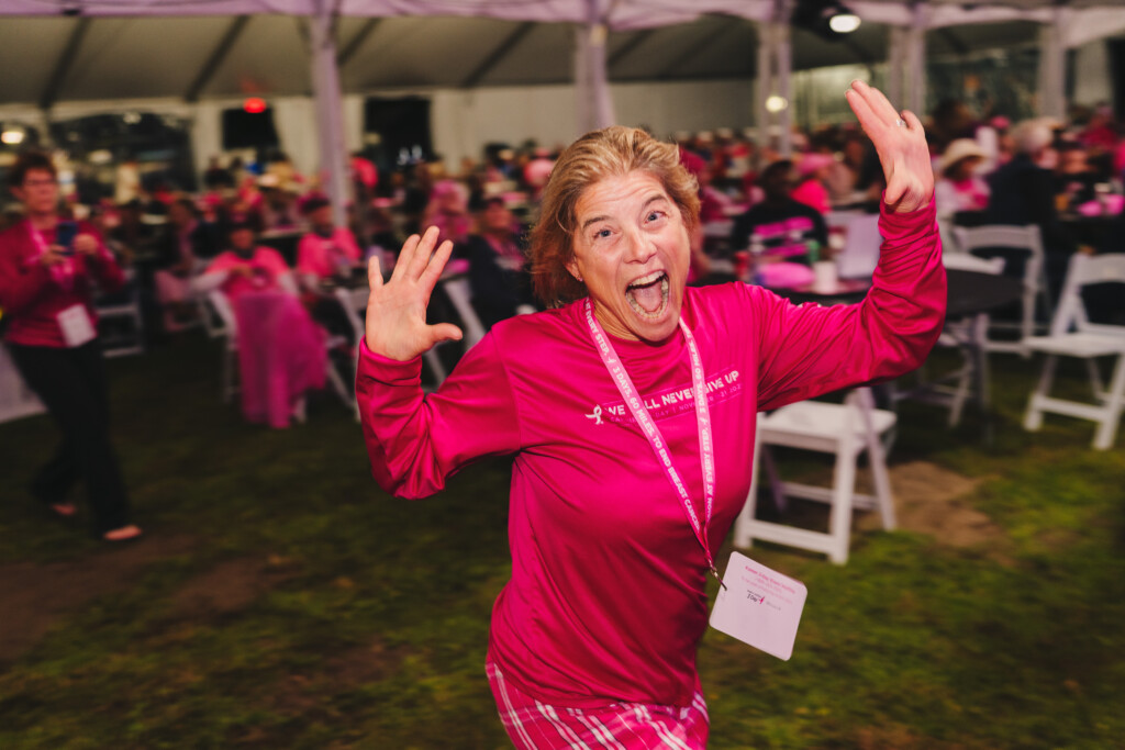 Stephanie C. capt of Tulips for Tatas at the 2025 San Diego 3-Day.