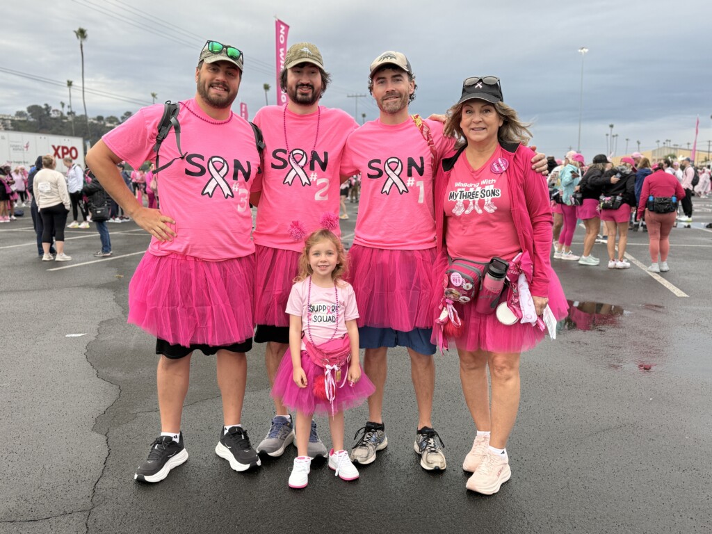 Cindy Del Rocco and her sons and granddaughter at the San Diego 3-Day