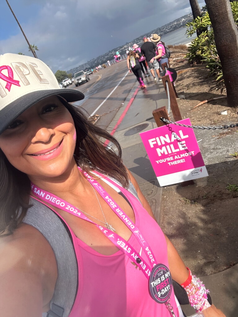 Nisha on the last day of the 2025 Susan G. Komen 3-Day