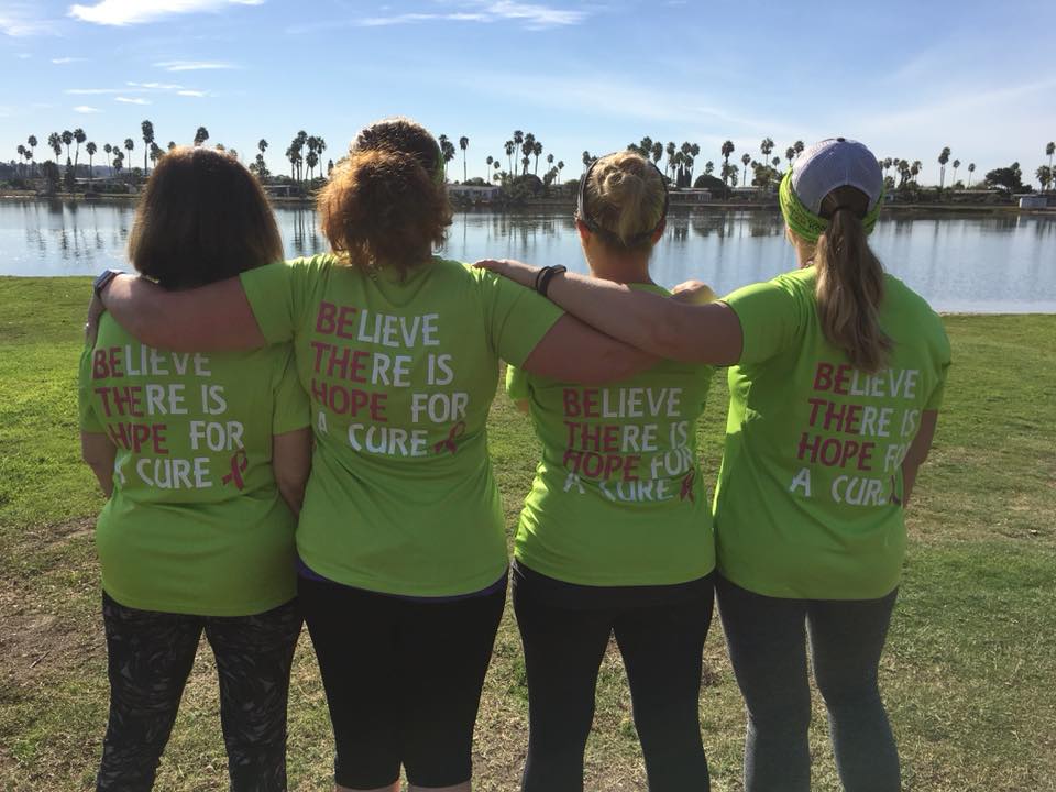 Team shirts for Amber B.s team at the 2017 Susan G. Komen 3-Day in San Diego.