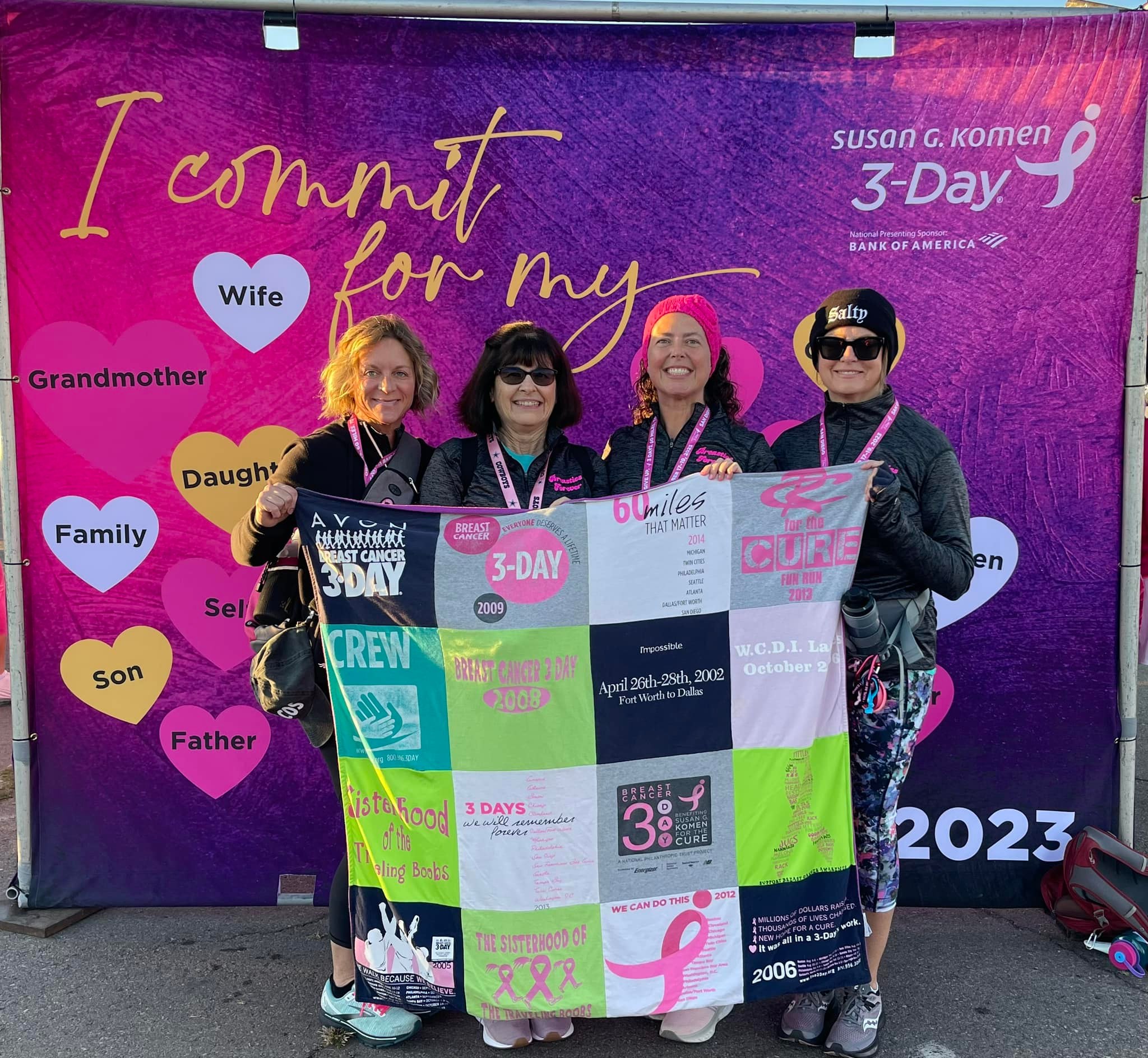The Breasties Forever at the 2023 Susan G. Komen 3-Day.
