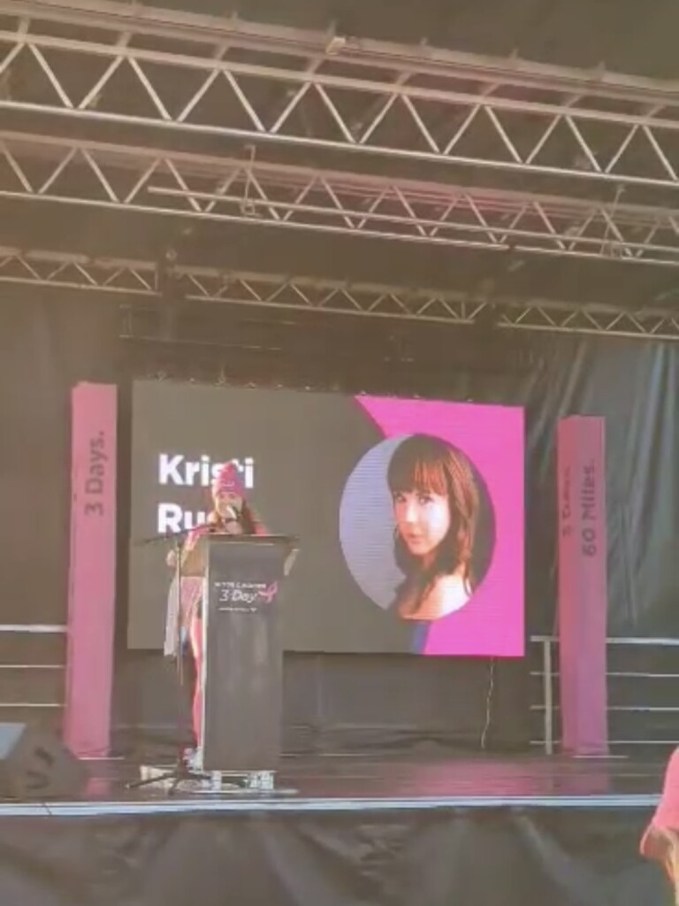 Kristi T. was a guest speaker at the 2023 Susan G. Komen San Diego 3-Day.