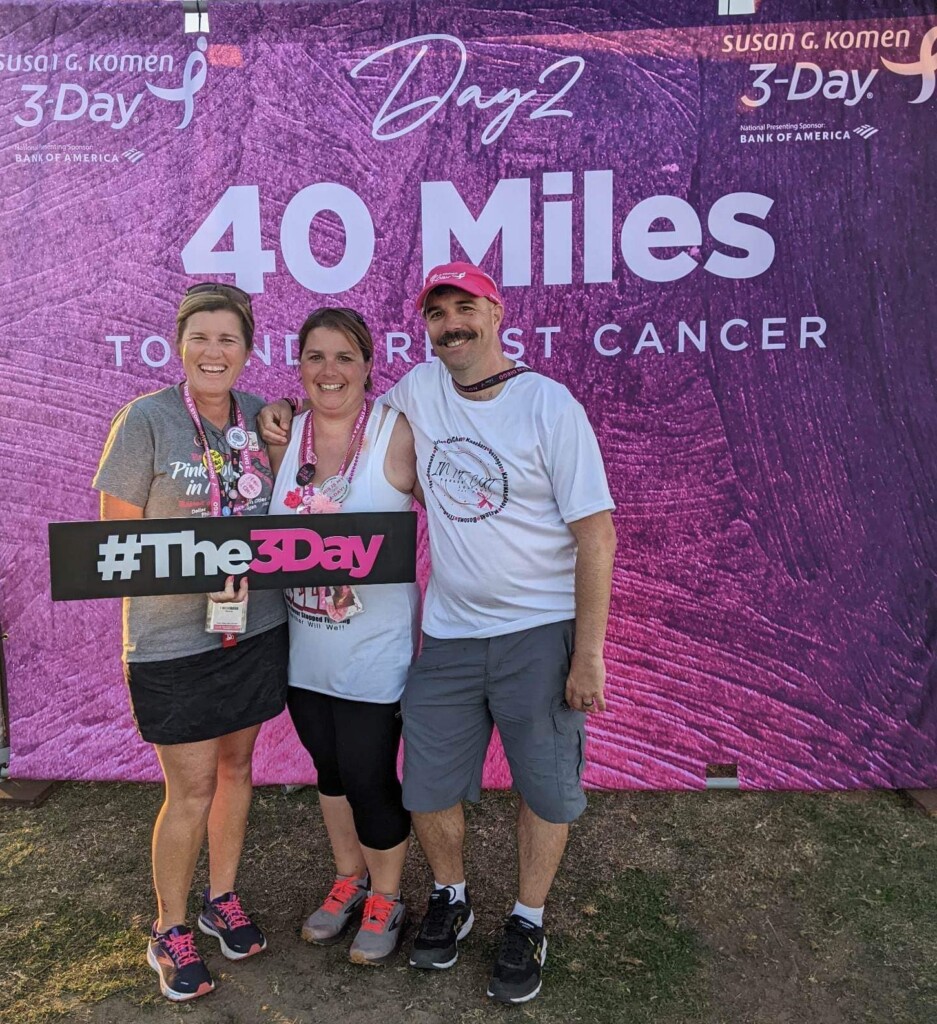 Heather B. and supporters at the Susan G. Komen 3-Day