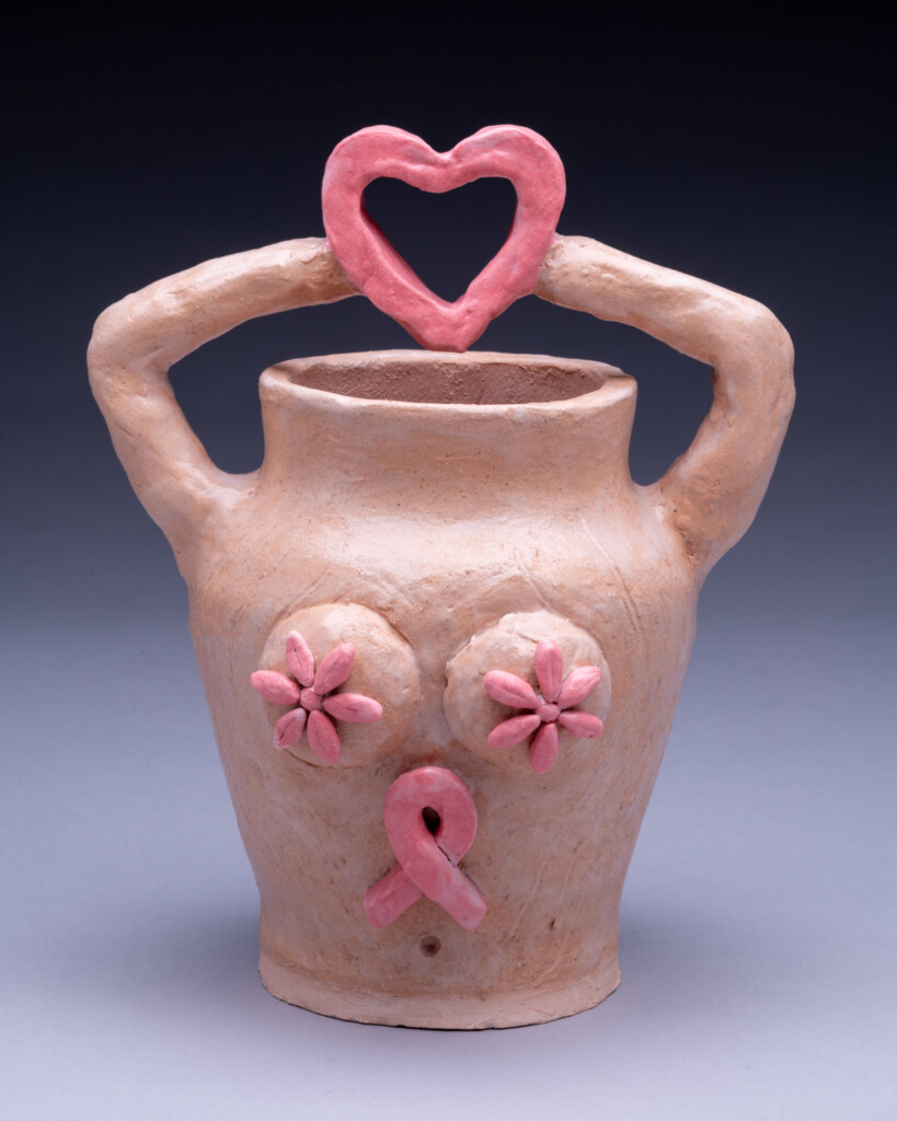 Sidh J.'s sculpture designed for breast cancer awareness.