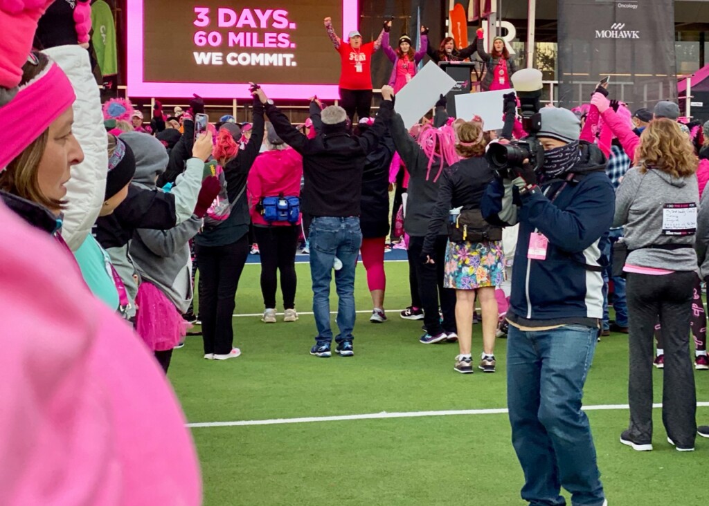 3-Day photographer Mike D. at the closing ceremony of the Komen 3-Day.