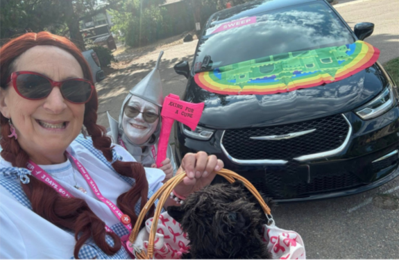 Donna and Denise's sweep van at the Denver 3-Day. The theme was Wizard of Oz.