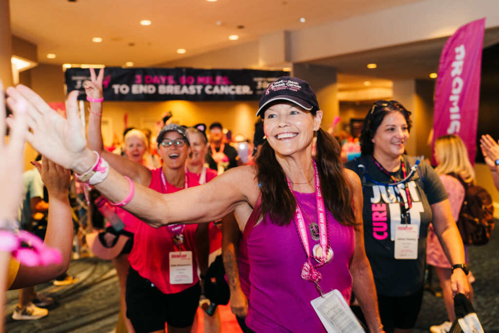Participants are full of high energy as they walk into the Celebration of Champions at the 2025 Boston 3-Day.