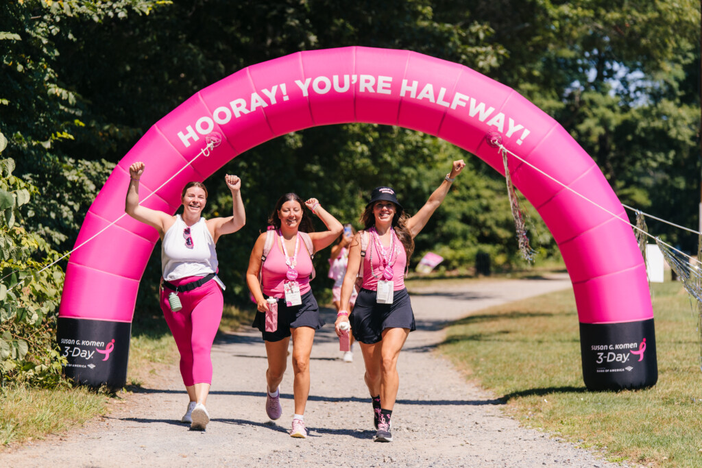 The halfway point of the Susan G. Komen 3-Day on Day 2 of the Boston 3-Day.
