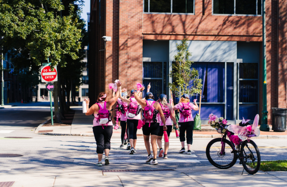 The 2025 Boston 3-Day was home to groups of walkers dressed in pink from head to toe.