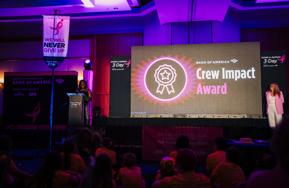The 2026 Susan G. Komen Boston 3-Day Crew Impact Award winner was Kirstin S.