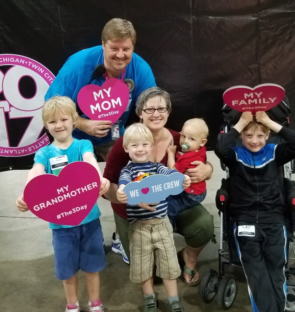Scott. S. and his family at the Atlanta 3-Day.